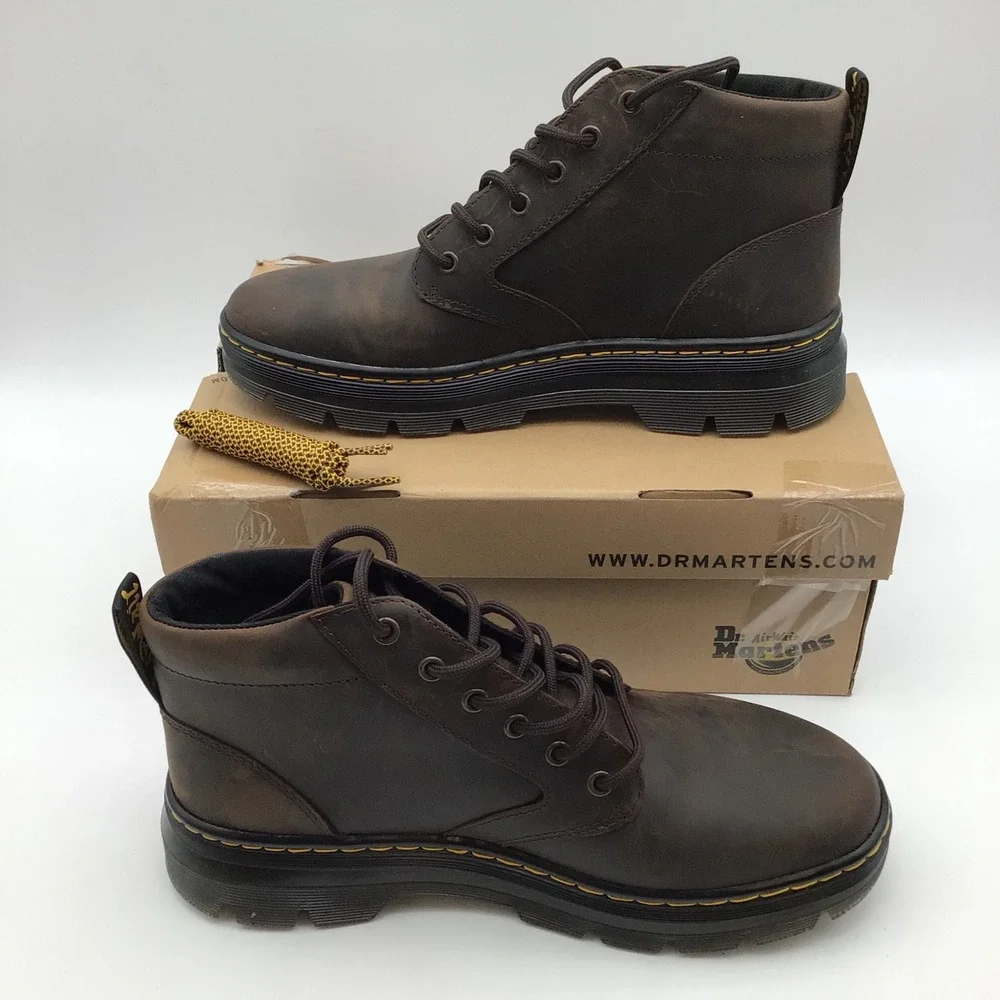 Dr Martens Bonny Leather Dark Brown Crazy Horse Chukka Boots Mens Size 10 NEW